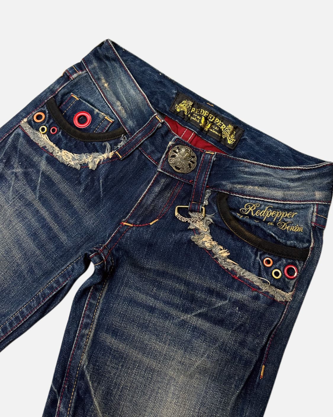 feather embroidery denim shorts 상품이미지3