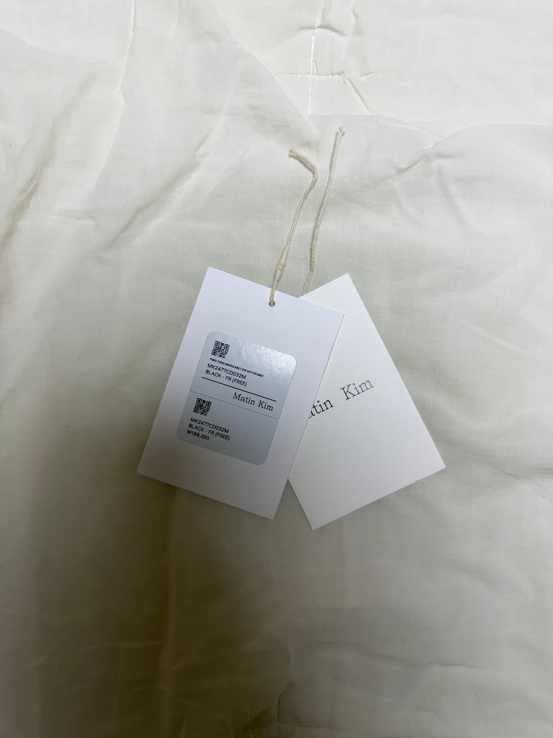 마뗑킴 투톤 믹스드 니트집업 블랙 상품이미지8