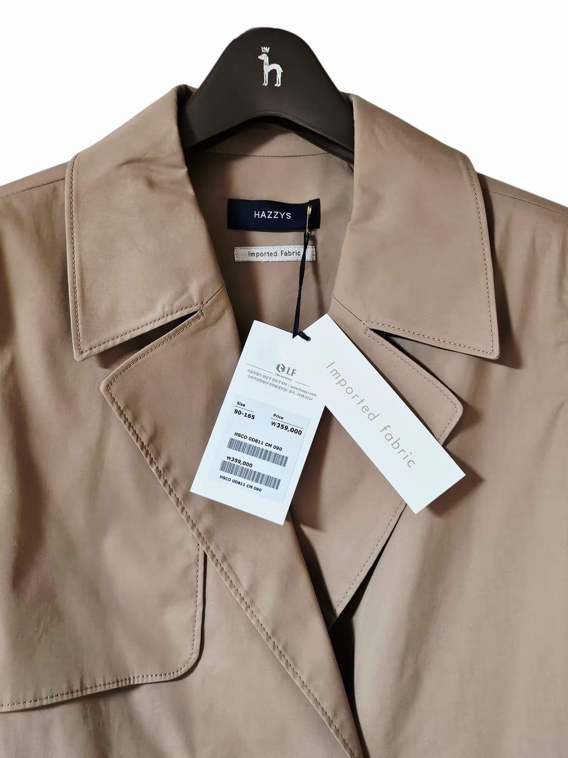 새상품 | 헤지스 여성 카멜베이지 숏 트렌치 55~66 | 간절기 아우터 상품이미지4