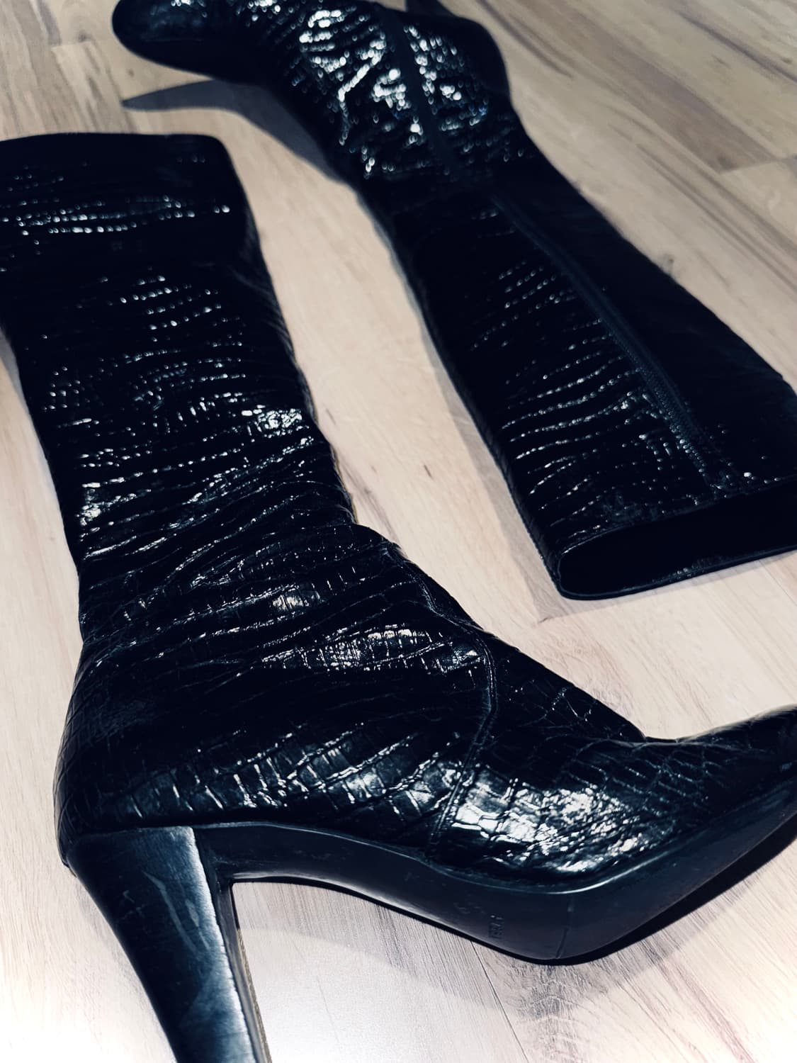 키사 크로코 이펙트 롱부츠 상품이미지2