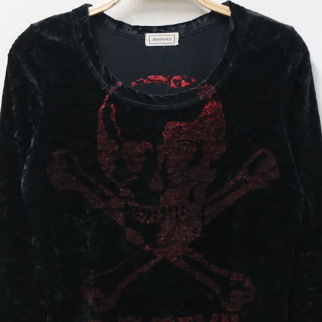 히스테릭 글래머 벨벳 고스로리 긴팔 티셔츠 66817 상품이미지3