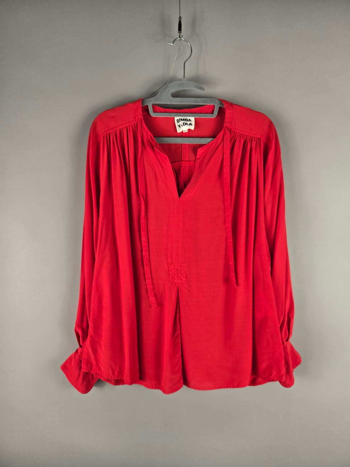 [무료배송]빔바이롤라 XS 여성 오버핏 레이온 긴팔 블라우스 상품이미지1