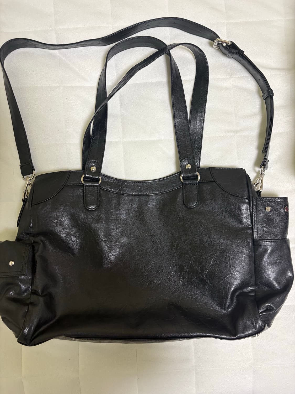 다이닛 스터드 포켓 빅백 블랙 상품이미지4