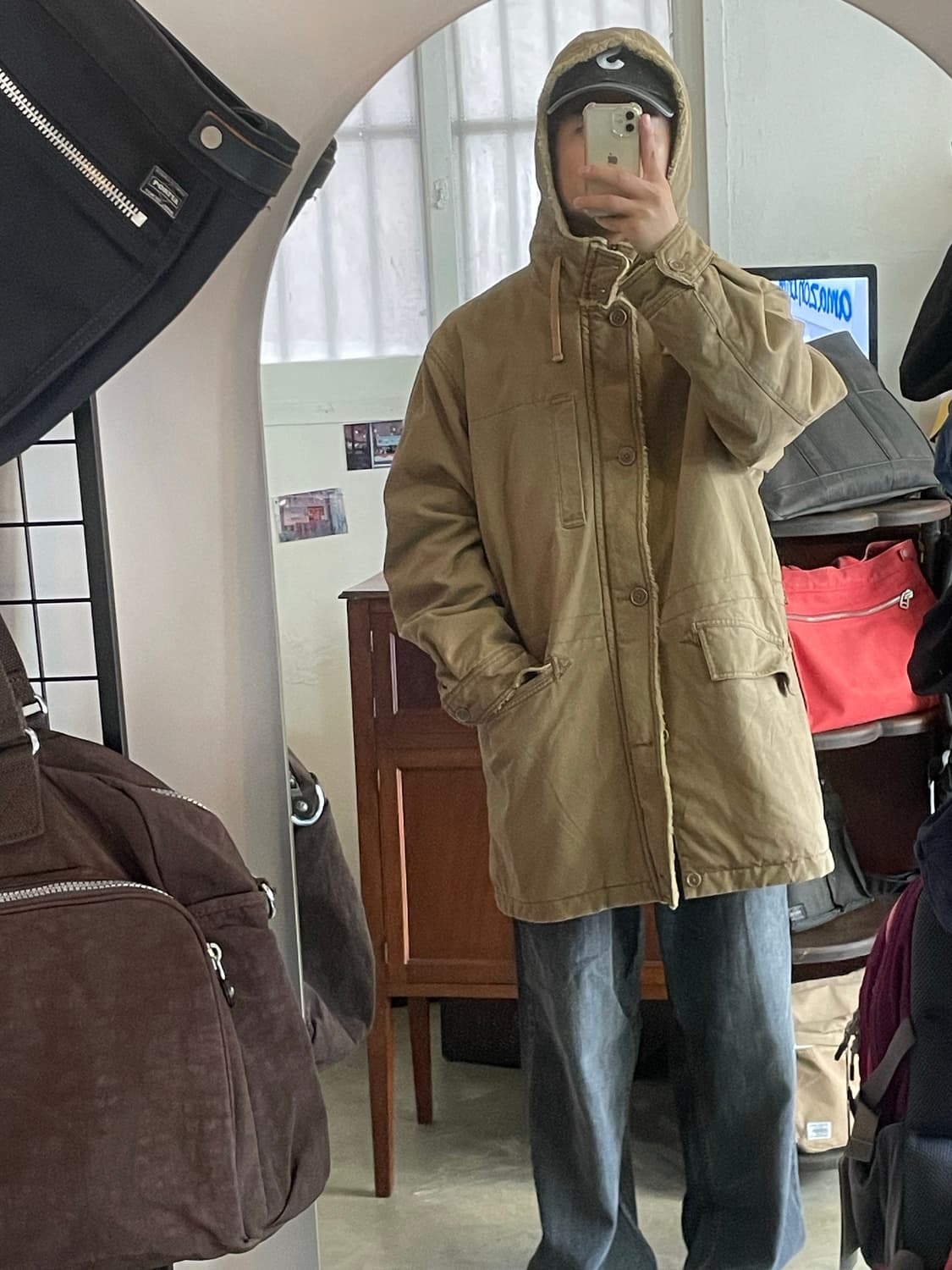 올드 유니클로 재팬 야상 코트 XL 상품이미지10