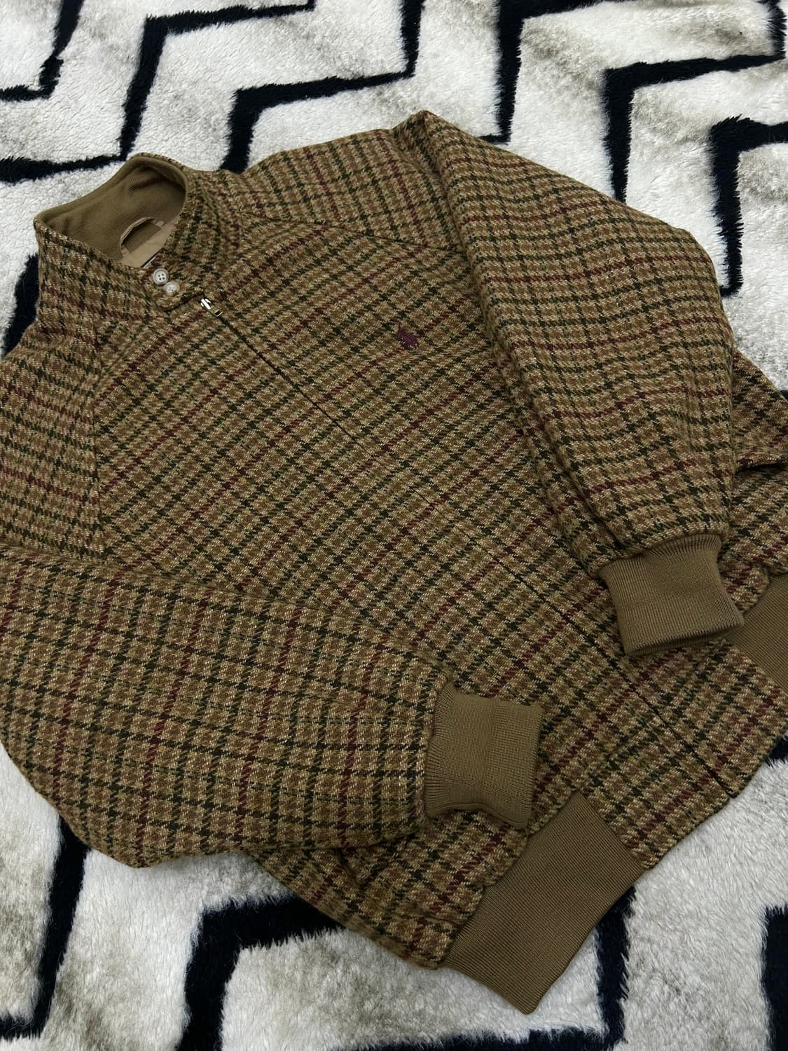 [실측L]폴로랄프로렌 90s 건클럽 체크 울 헤링턴 자켓 상품이미지2