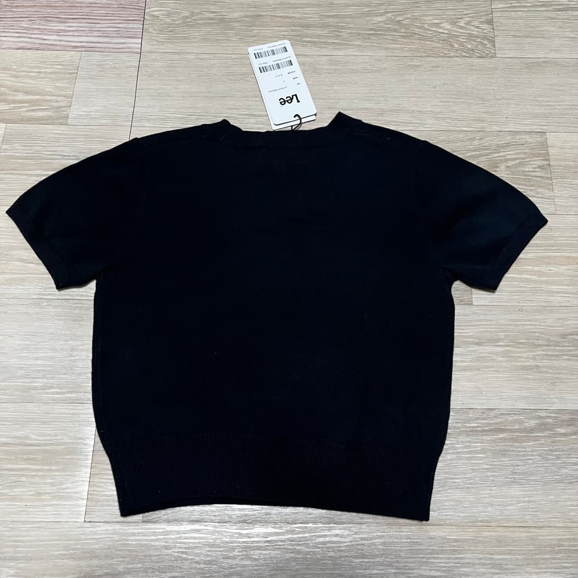 (S) 새상품 리 Lee 우먼스 그래픽 반팔 니트 블랙 상품이미지6