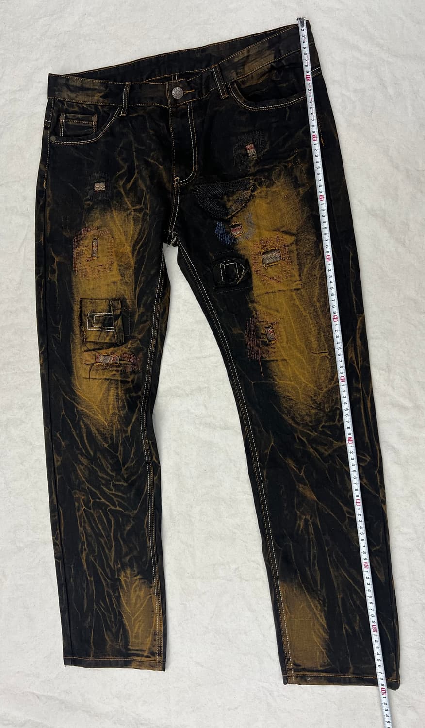 다크블랙 패치워크 데님 36 상품이미지6