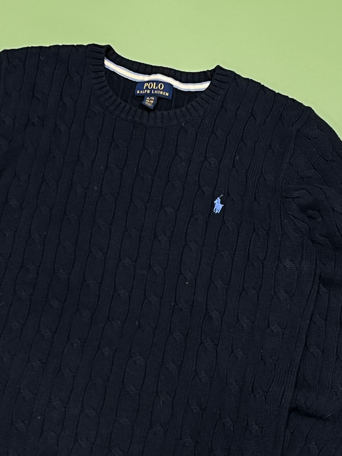 (XL) 폴로 랄프로렌 주니어/우먼스 케이블 니트 네이비 상품이미지3