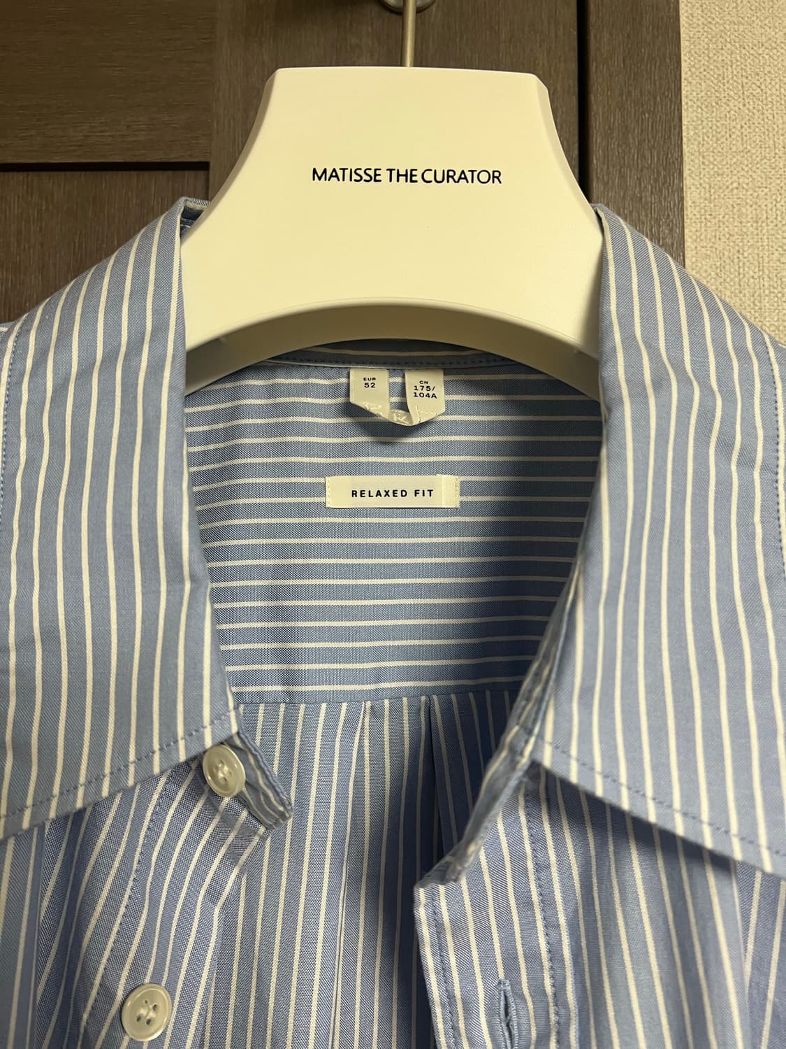 아르켓 릴렉스드 코튼 셔츠 블루 스트라이프 52 상품이미지3