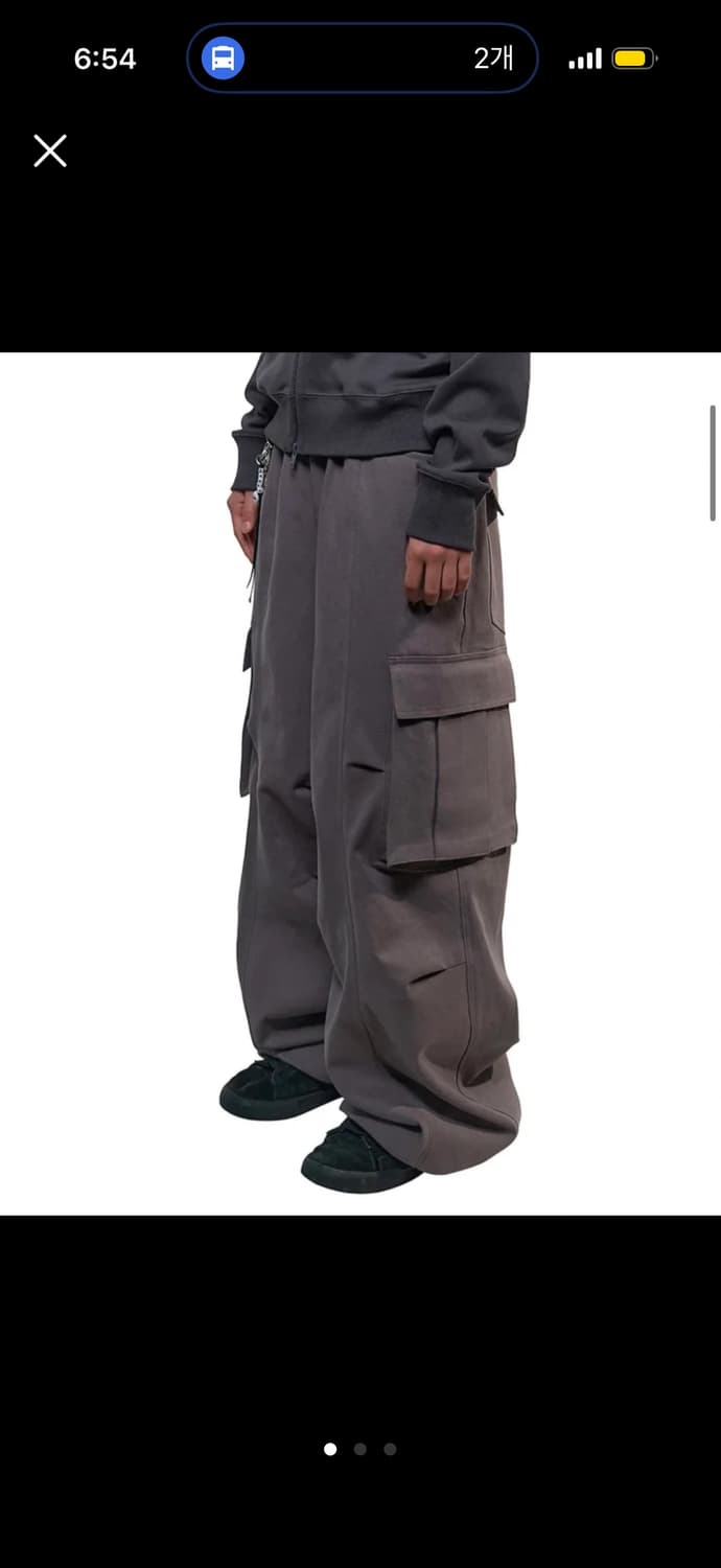 [아캄] Knee Pin-Tuck Wide Cargo Pants (Gra 상품이미지1