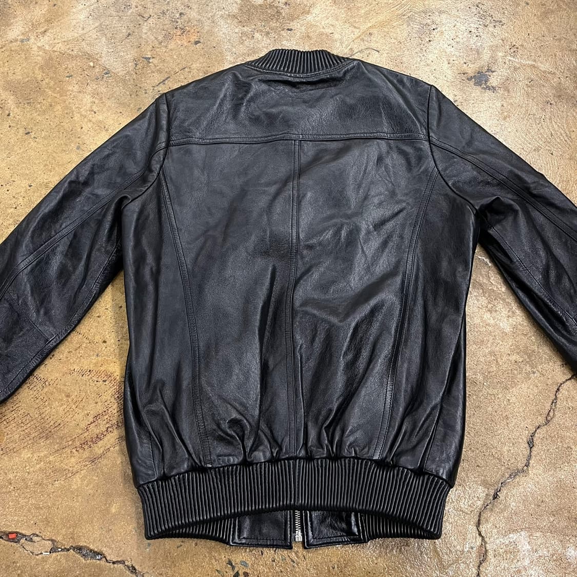 [정품/77] 헤스티지 양가죽 블루종 자켓 b14 상품이미지4
