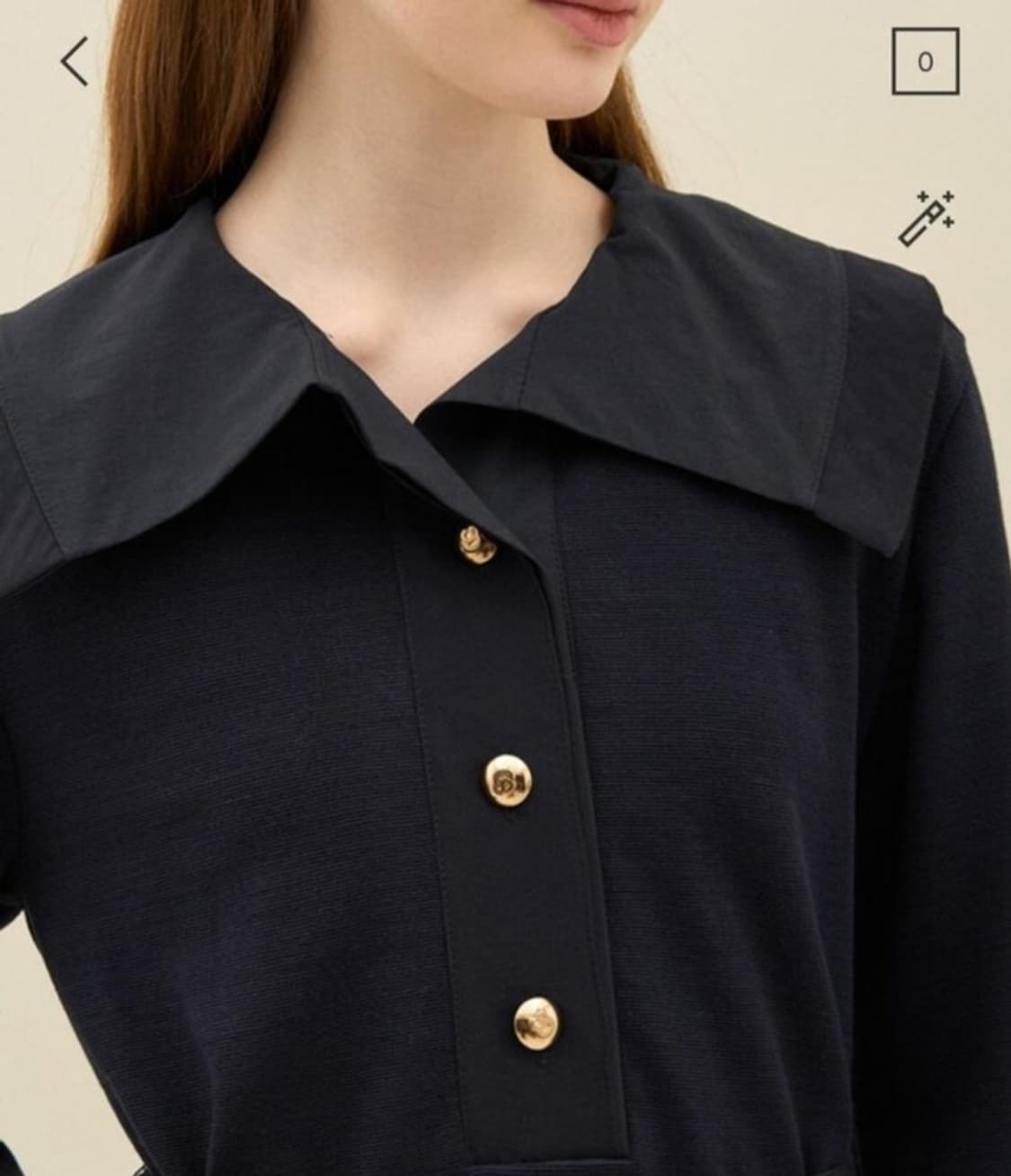 SJSJ 벨티드 세일러 셔링 원피스 55사이즈 상품이미지4