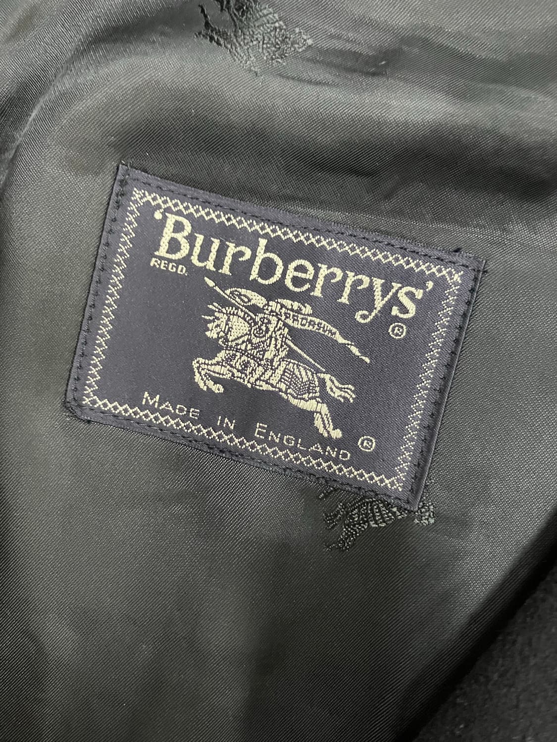 버버리 네이비 울혼방 코트 L 상품이미지5