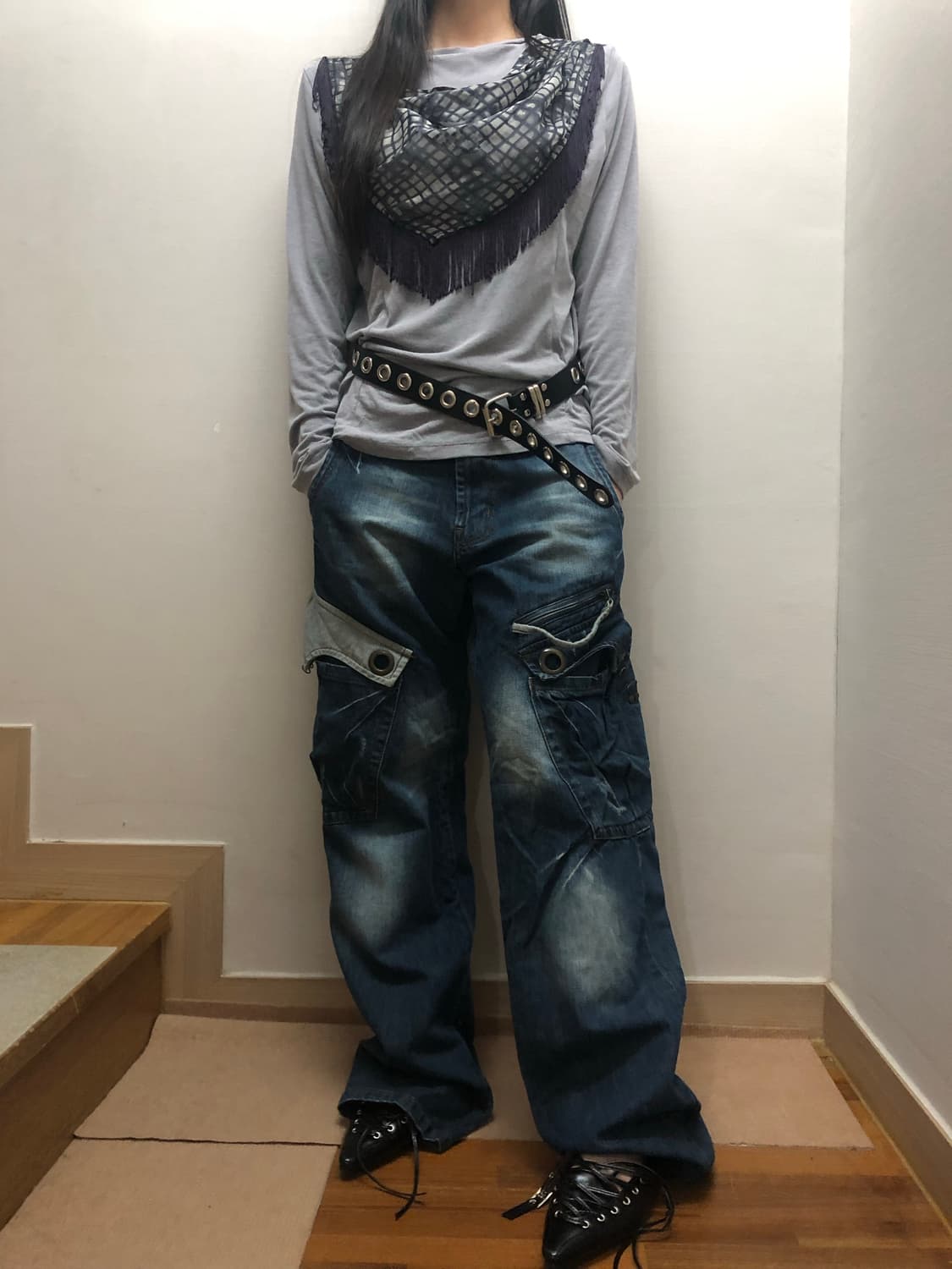 빈티지 그레이 태슬 티셔츠 상품이미지6