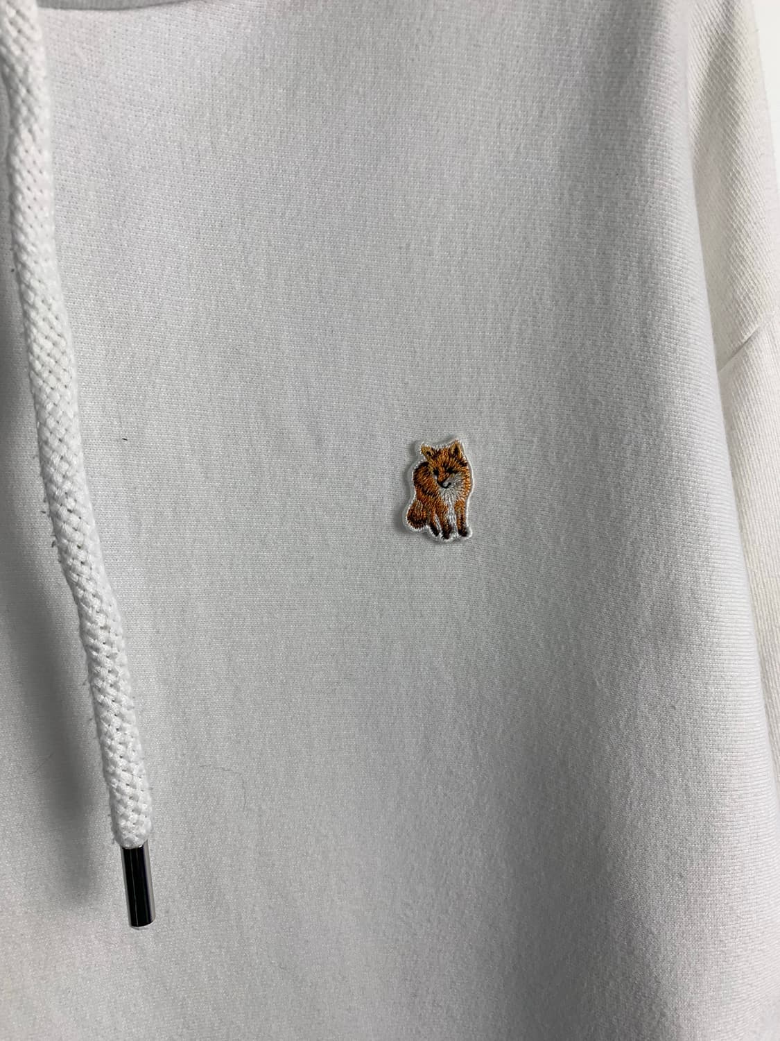 메종키츠네 칠렉스 폭스패치 화이트 후드티 상품이미지4