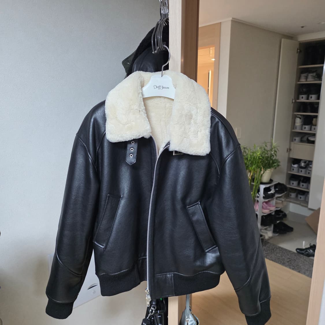 도프제이슨 크리즈 빈티지 무톤 봄버 크림 (L) 상품이미지3