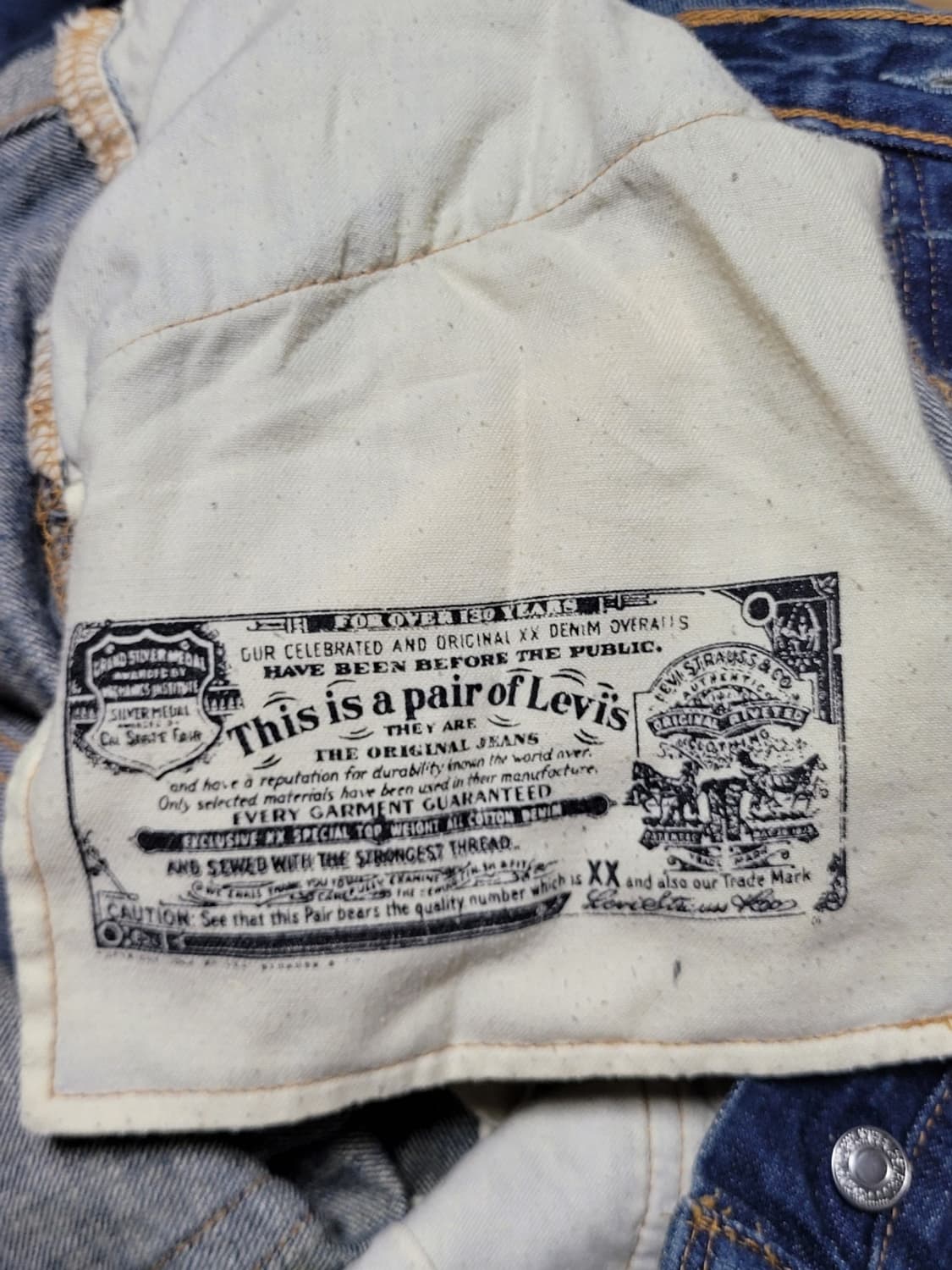 리바이스 501 워싱 일자청바지 상품이미지6