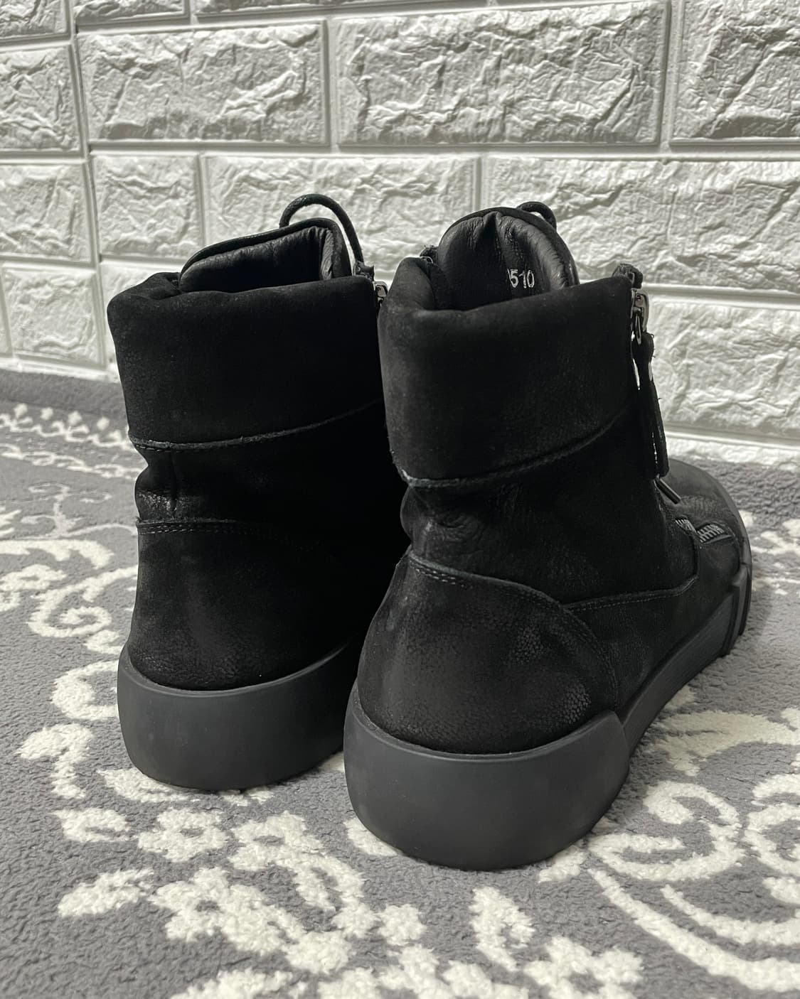 00’s Coated Leather Double Zip High-top 상품이미지4