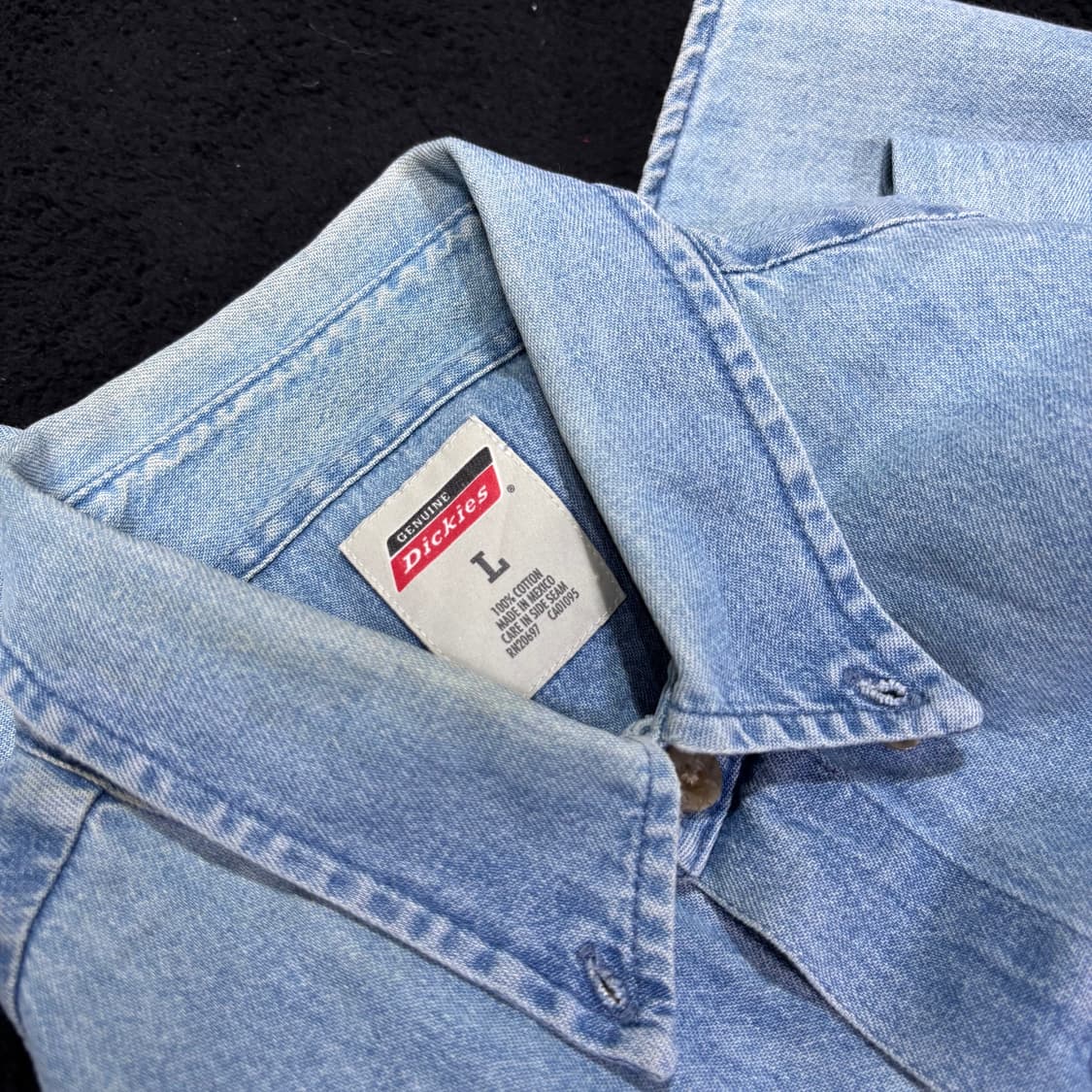 L 디키즈 제뉴인 연청 데님셔츠 상품이미지4