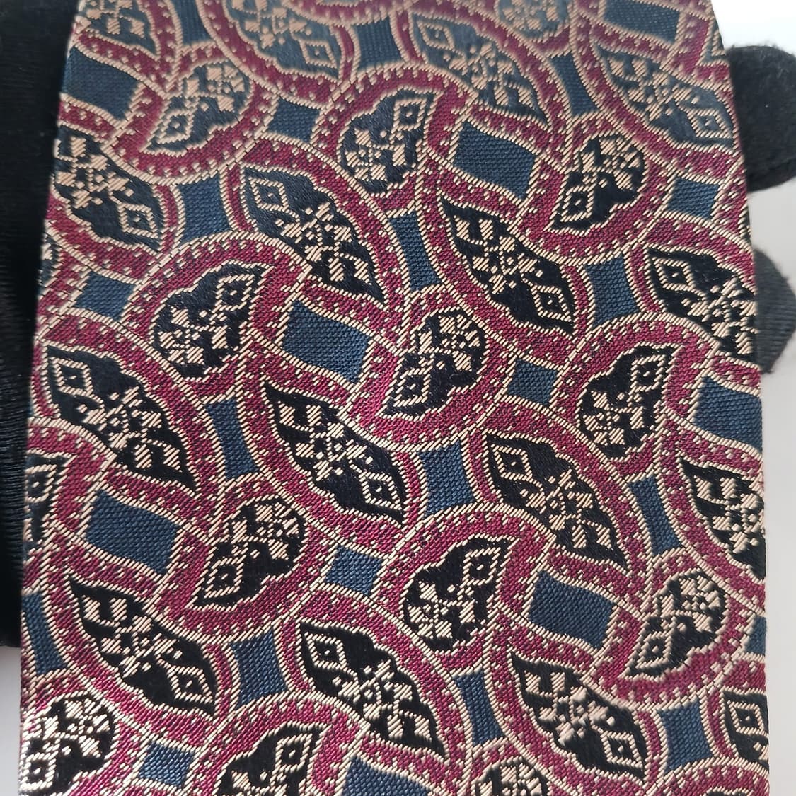 샤를주르당 실크 버건디 아트 패턴 넥타이 9cm A+~A등급 A19009 상품이미지6