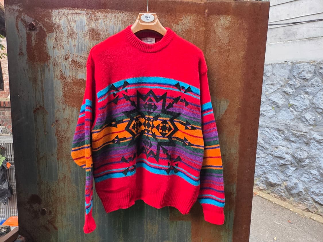 베네통 나바호패턴 램스울 니트 상품이미지1