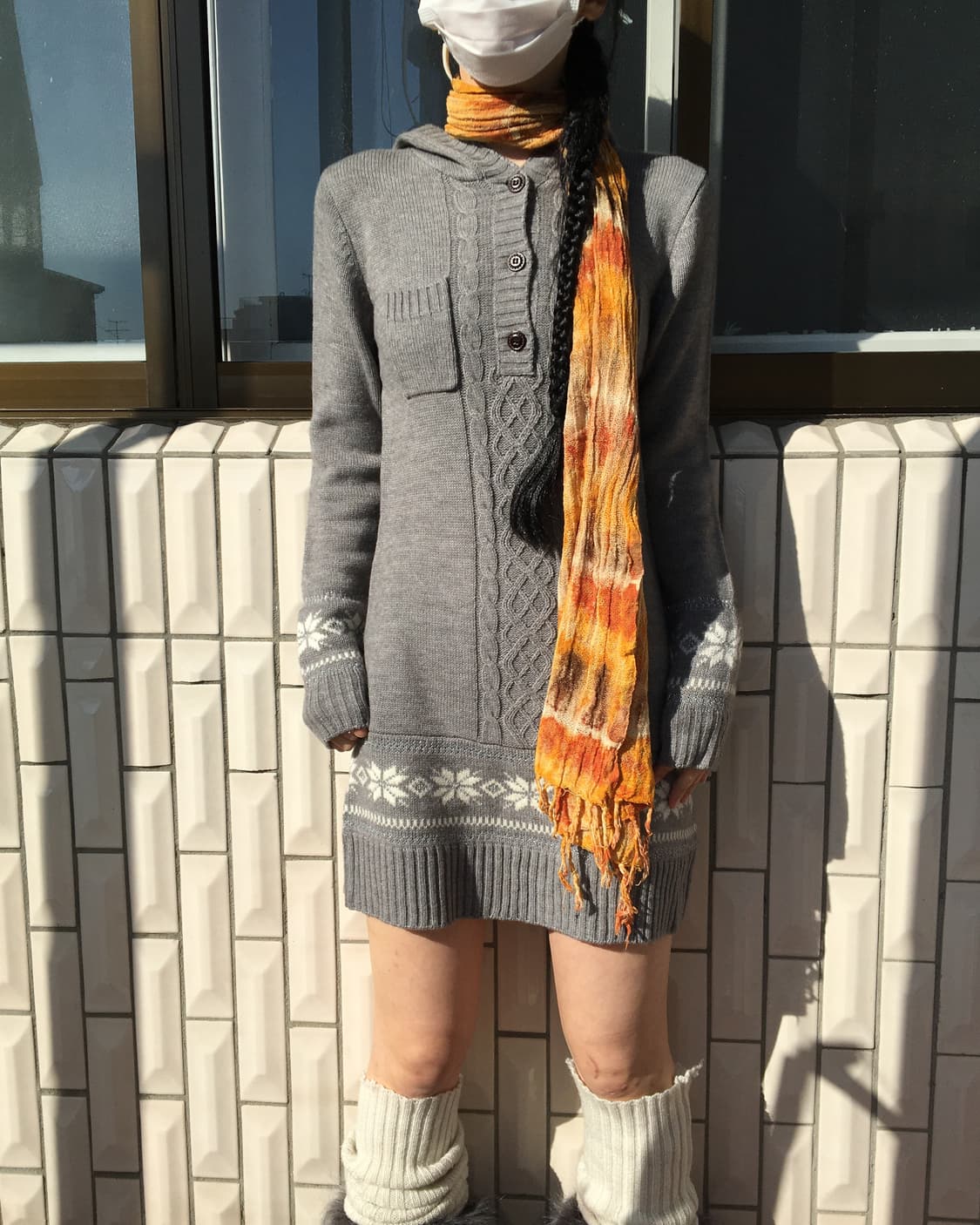 dyed shirring scarf 상품이미지7