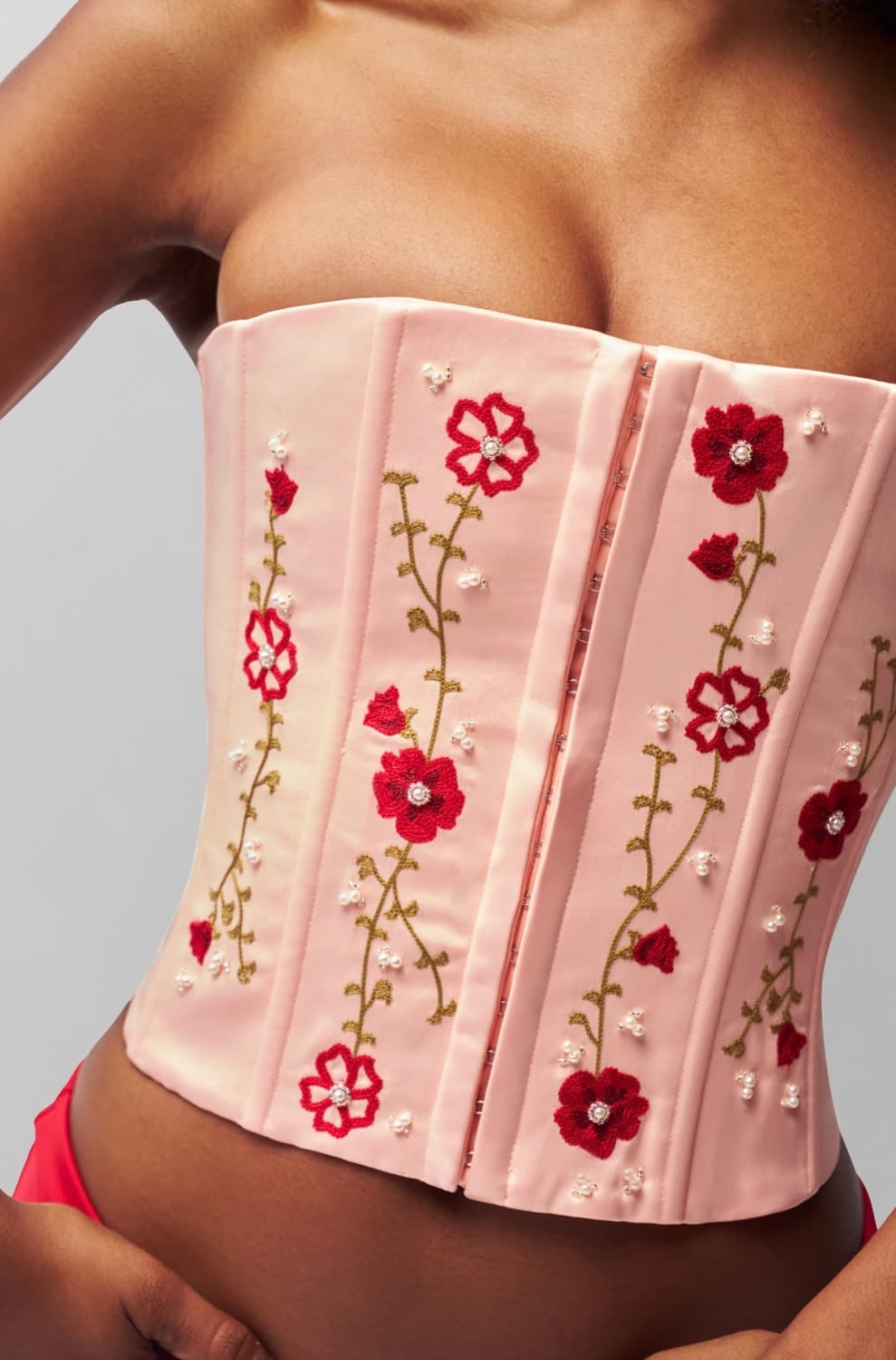 다니엘귀조 Satin corset top 슬리브리스 코르셋 튜브탑 상품이미지2