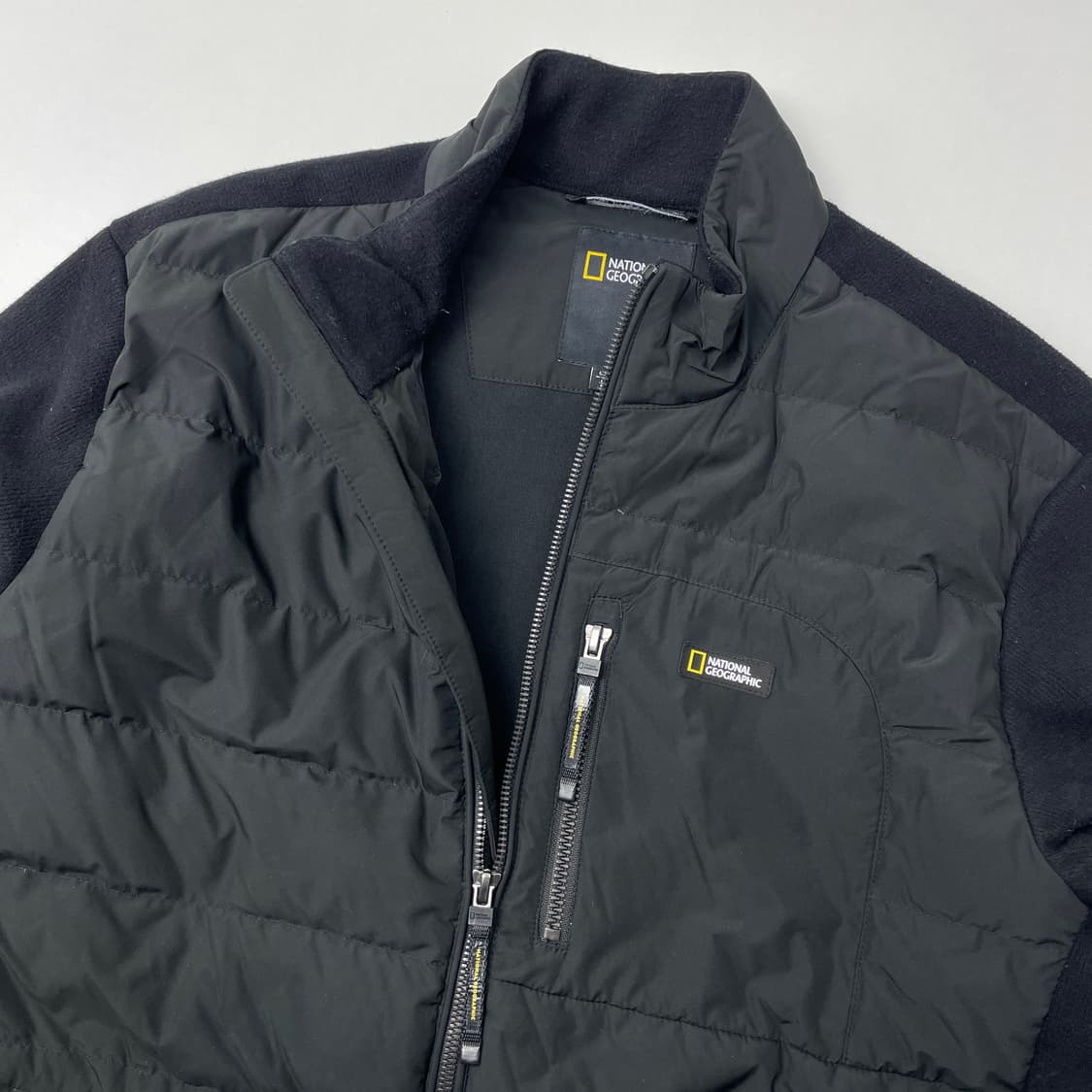 내셔널지오그래픽 블랙 패딩 니트 짚업 자켓 XL 상품이미지3
