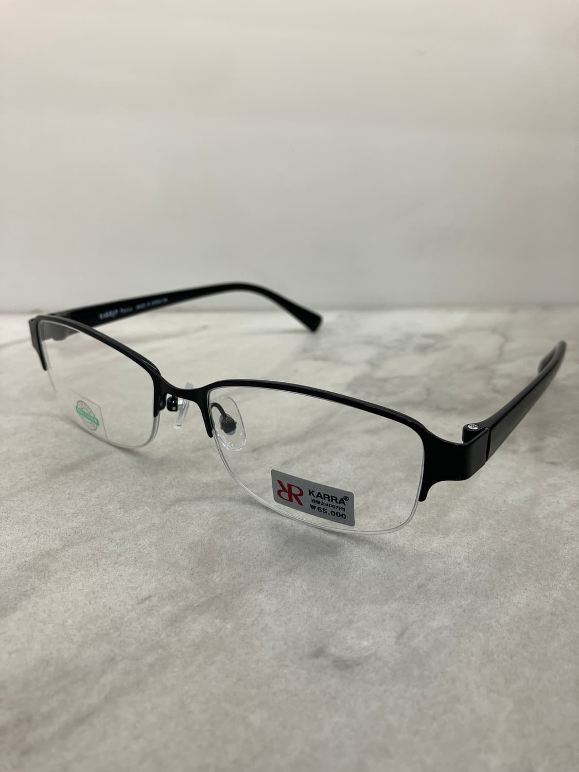 카라 KARRA 블랙 스퀘어 반무테 안경2 상품이미지7