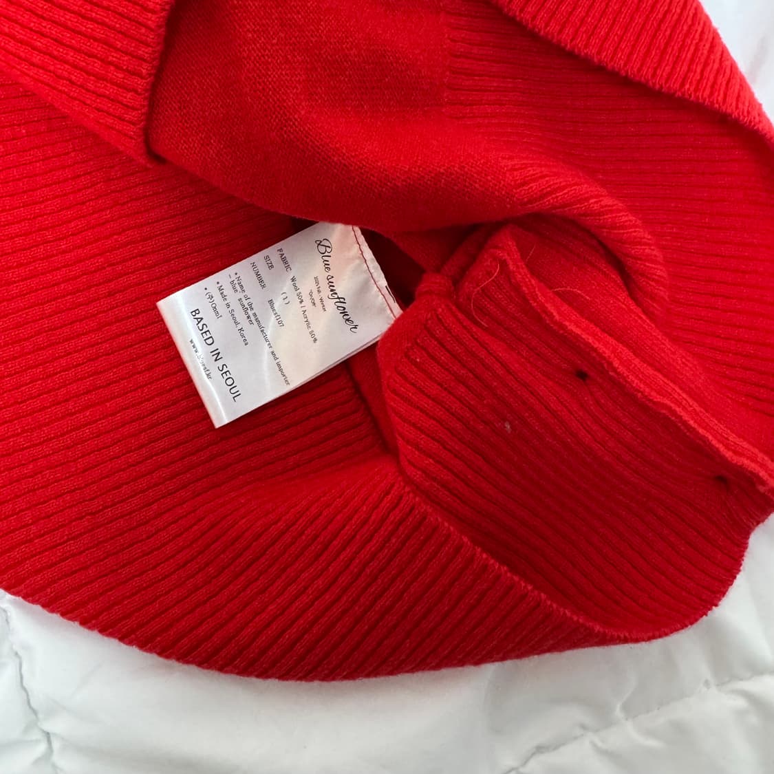 블루선플라워 가디건 레드 1사이즈 상품이미지3