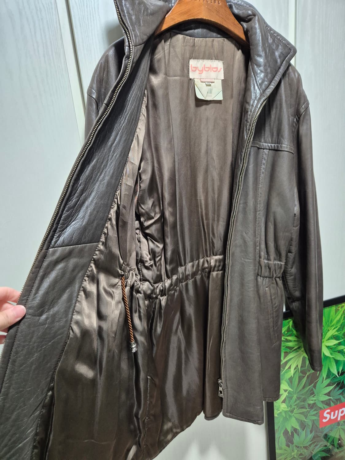 (세일)byblos 이태리명품 브라운 양가죽 자켓 상품이미지8