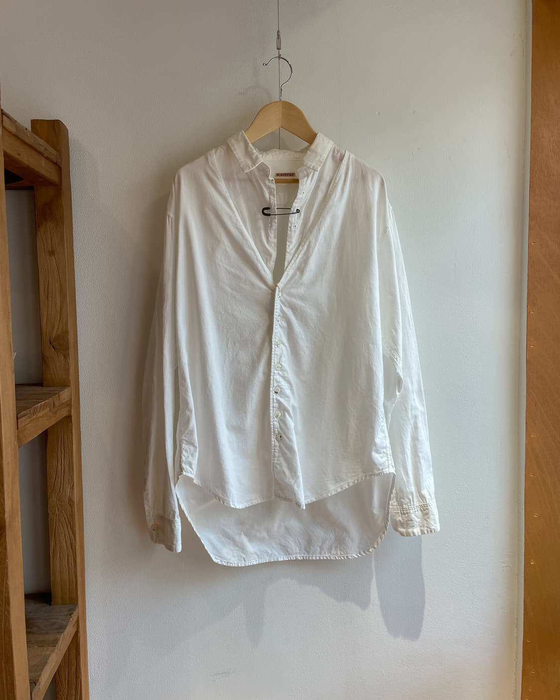 캐피탈 화이트 옥스퍼드 핀 셔츠 상품이미지1