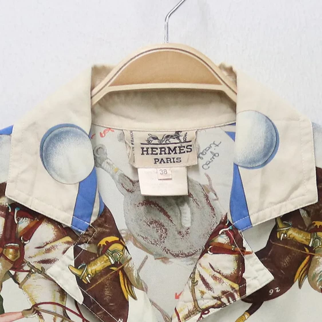 80-90'S 에르메스 실크 셔츠 자켓 65258 상품이미지3