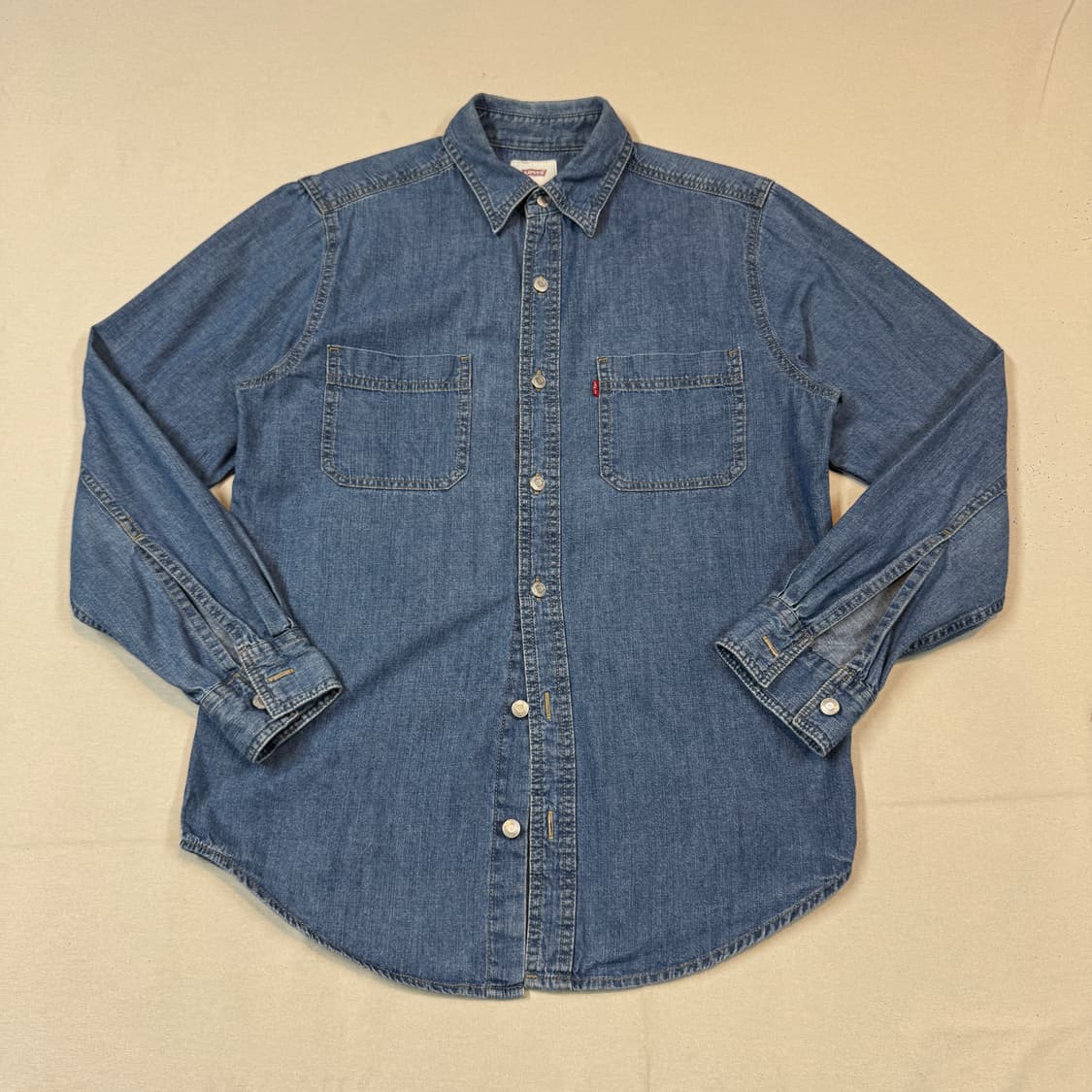 S) 리바이스 투포켓 워크 데님 셔츠 자켓 T버튼 타입 L61 상품이미지1