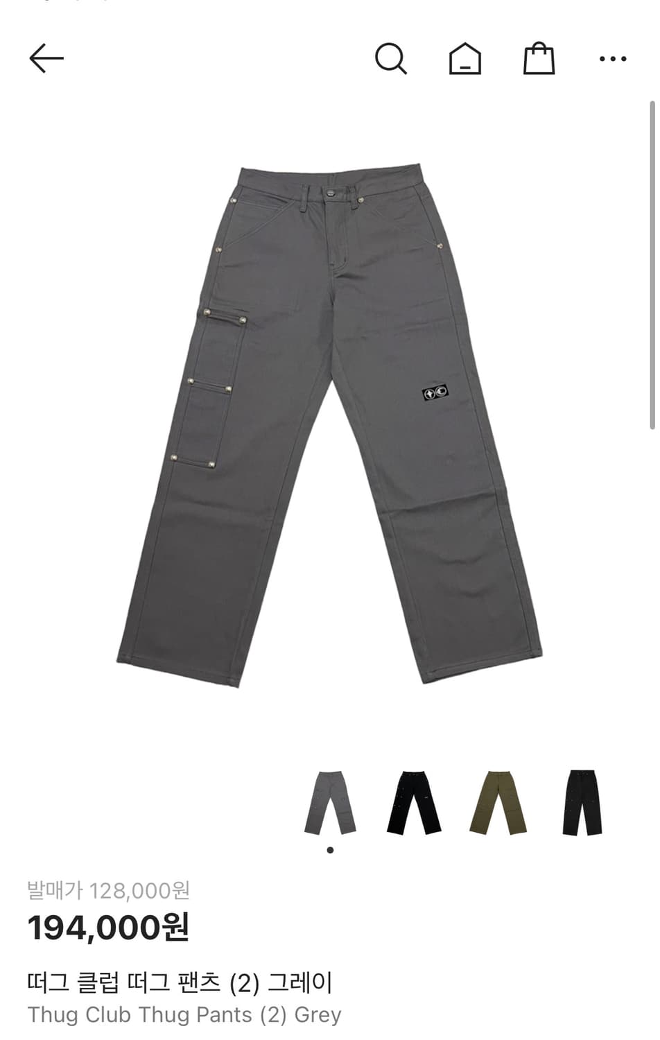 [2]떠그클럽 팬츠 그레이 상품이미지1