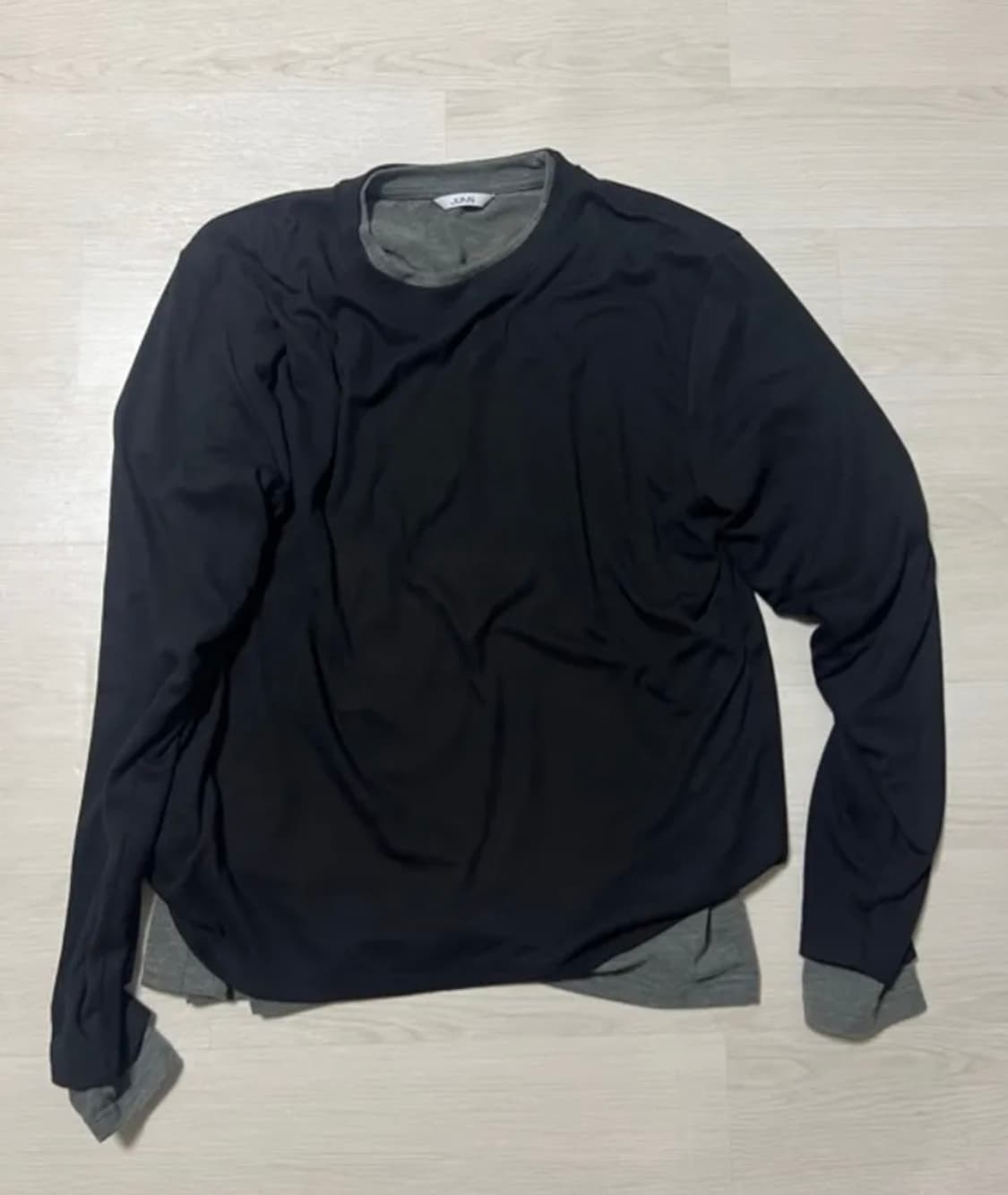 주앙옴므 레이어드 롱슬리브 블랙 M 새상품 상품이미지5