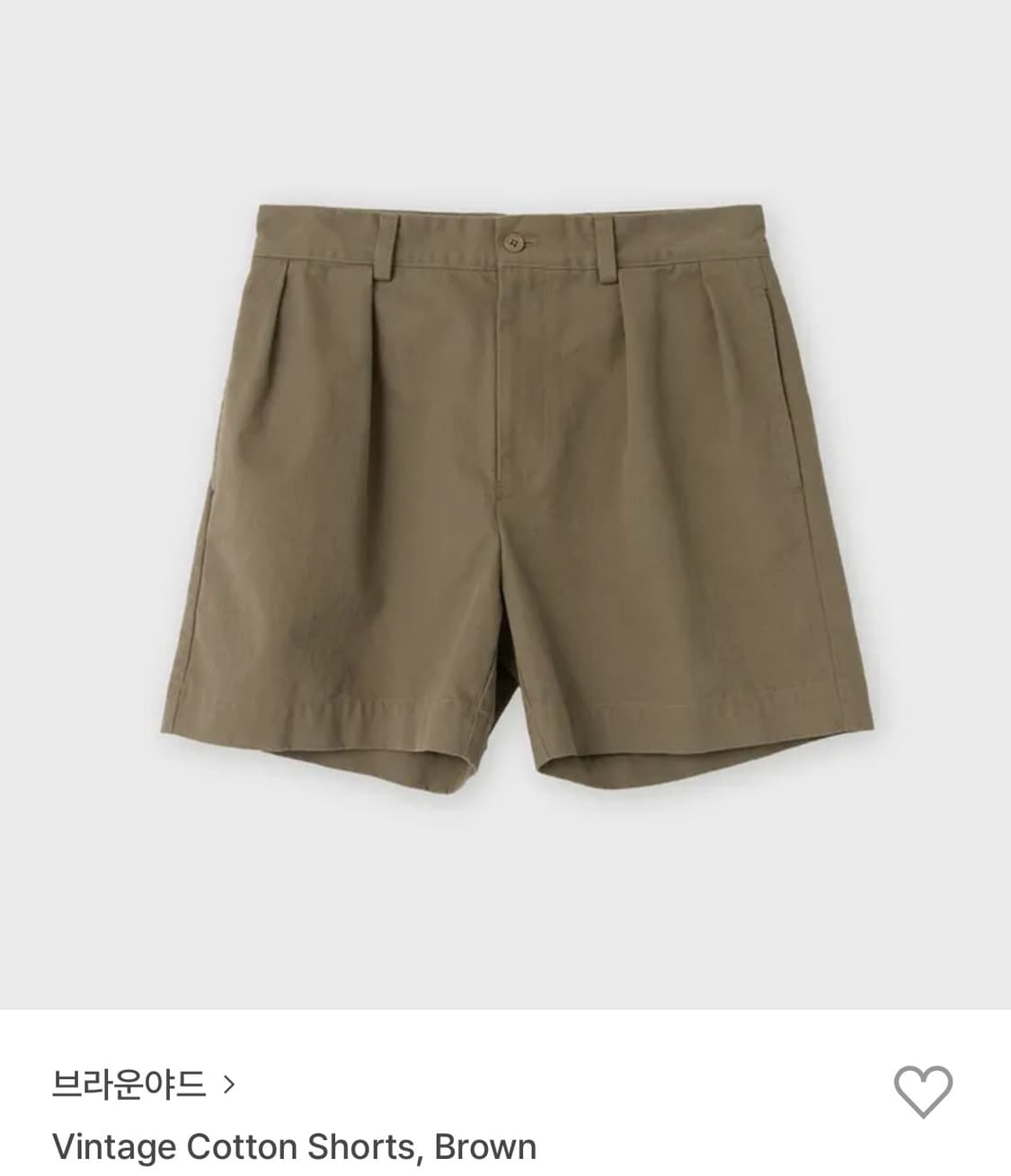 브라운야드 빈티지 코튼 쇼츠 4사이즈 상품이미지1