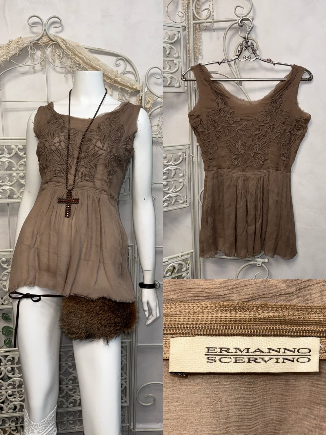 Ermanno Scervino floral silk sleeveless 상품이미지1