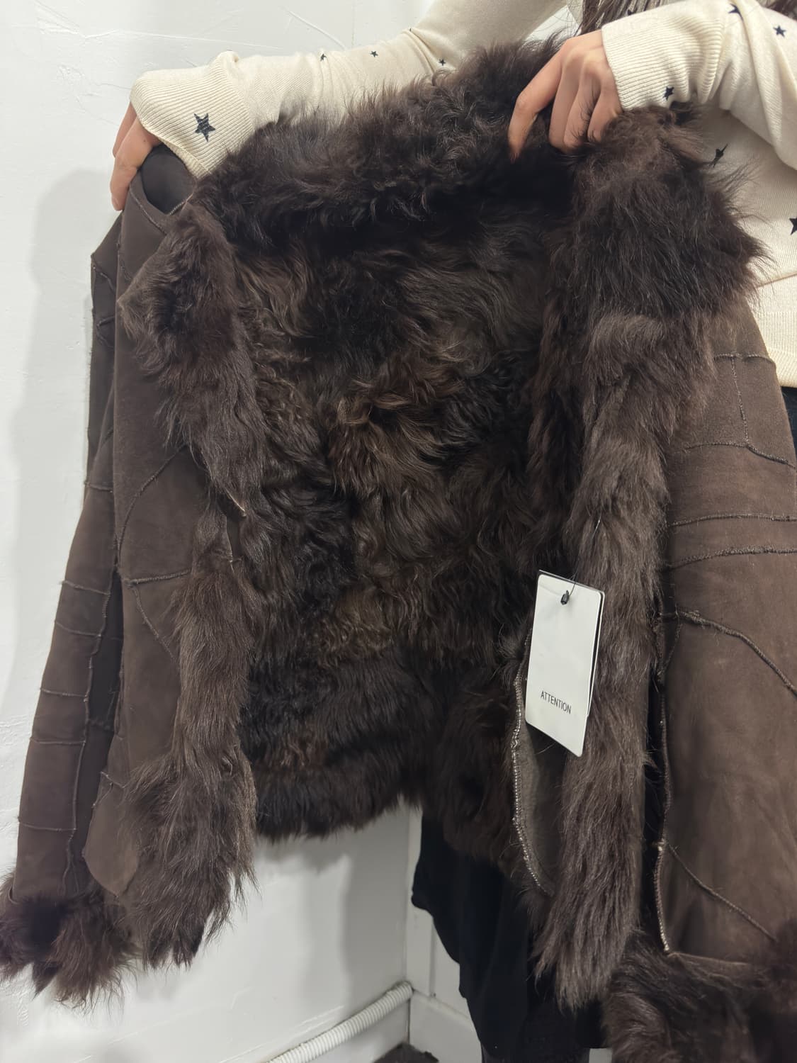 brown sheep skin fur jacket 상품이미지6