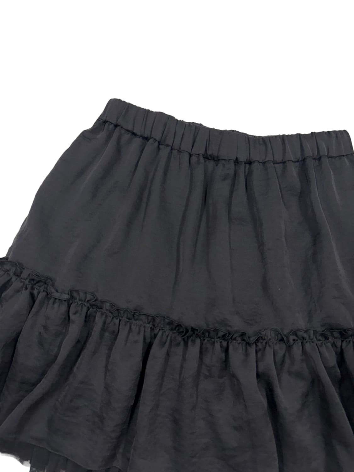 빈티지 Klein Plus 블랙 프릴 모리 2way 미니 스커트 상품이미지4