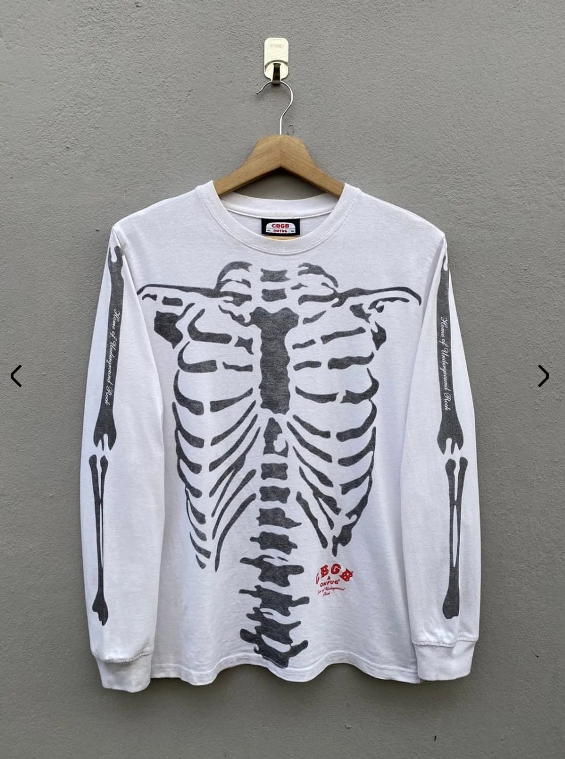 CBGB OMFUG skeleton longsleeve 구매합니다! 상품이미지1