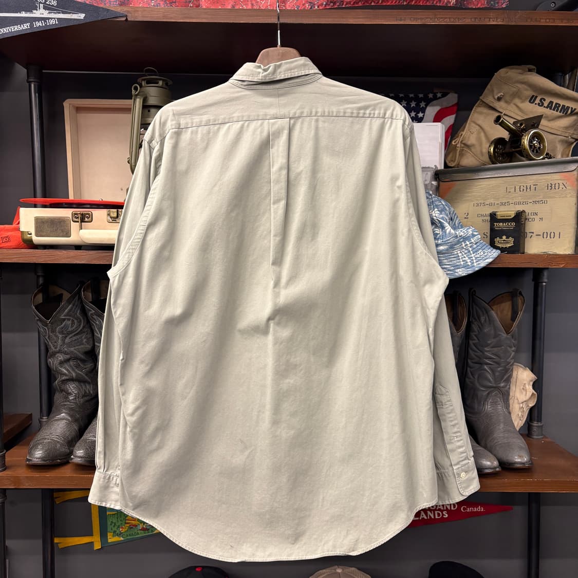 90s 폴로 랄프로렌 소프트 코튼 옥스포드 셔츠 베이지 N746 상품이미지2