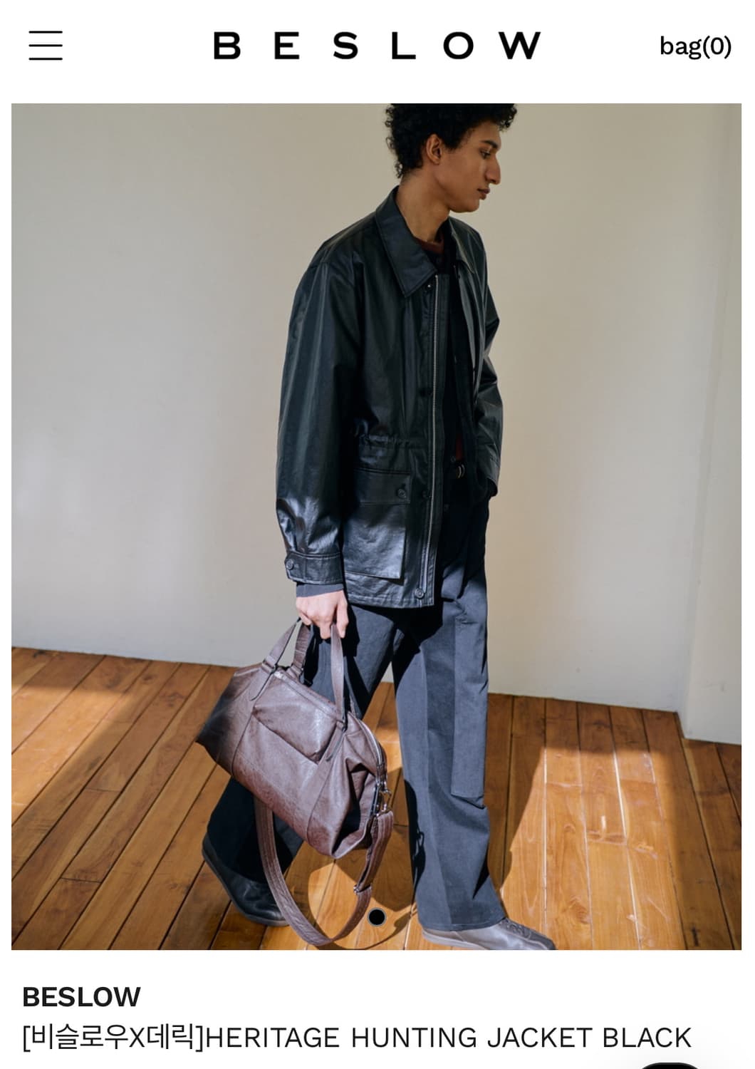 비슬로우x데릭 헤리티지 헌팅 자켓 블랙 XL 상품이미지3