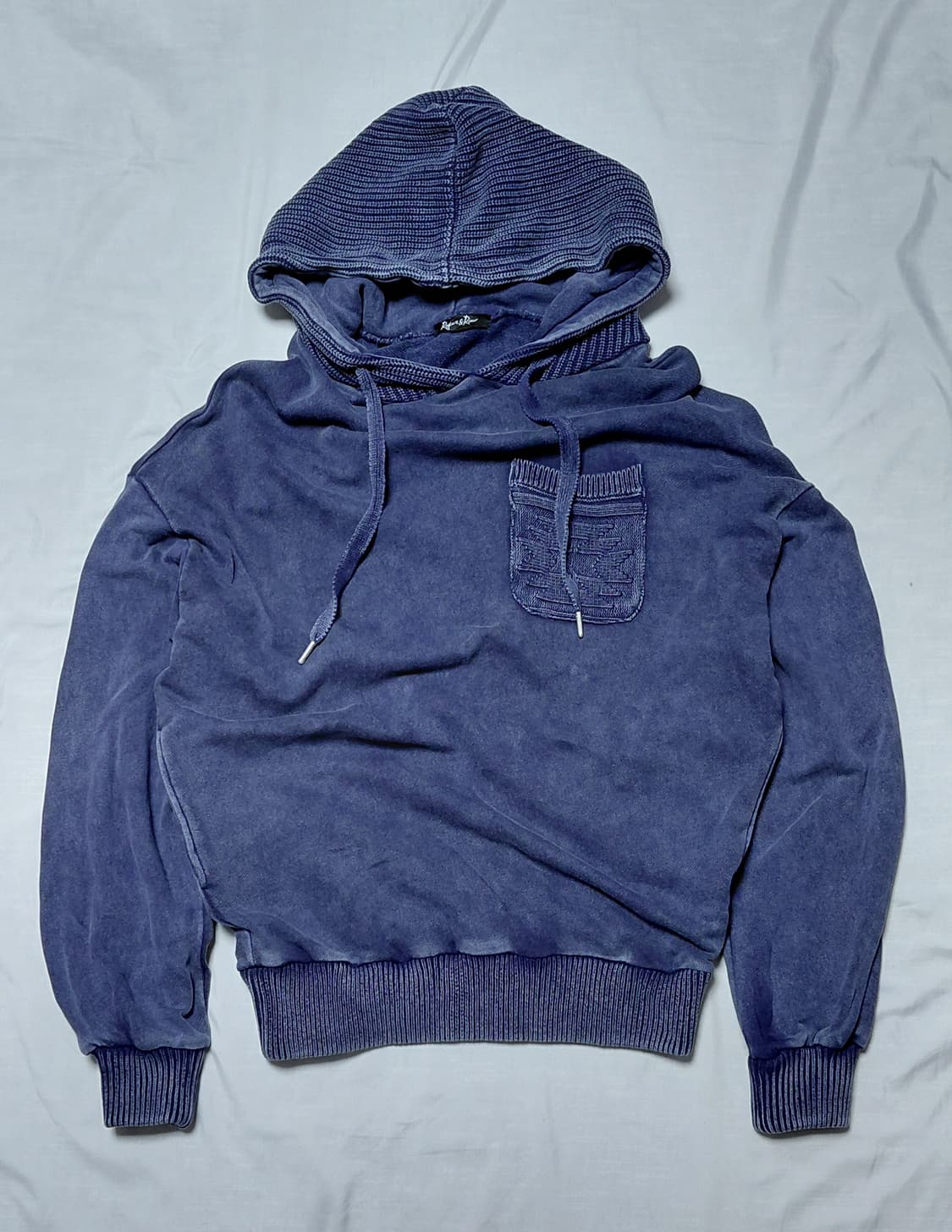 [M/오버핏] 일본 Roger&Raw 피그먼트 자수 후드티 상품이미지1