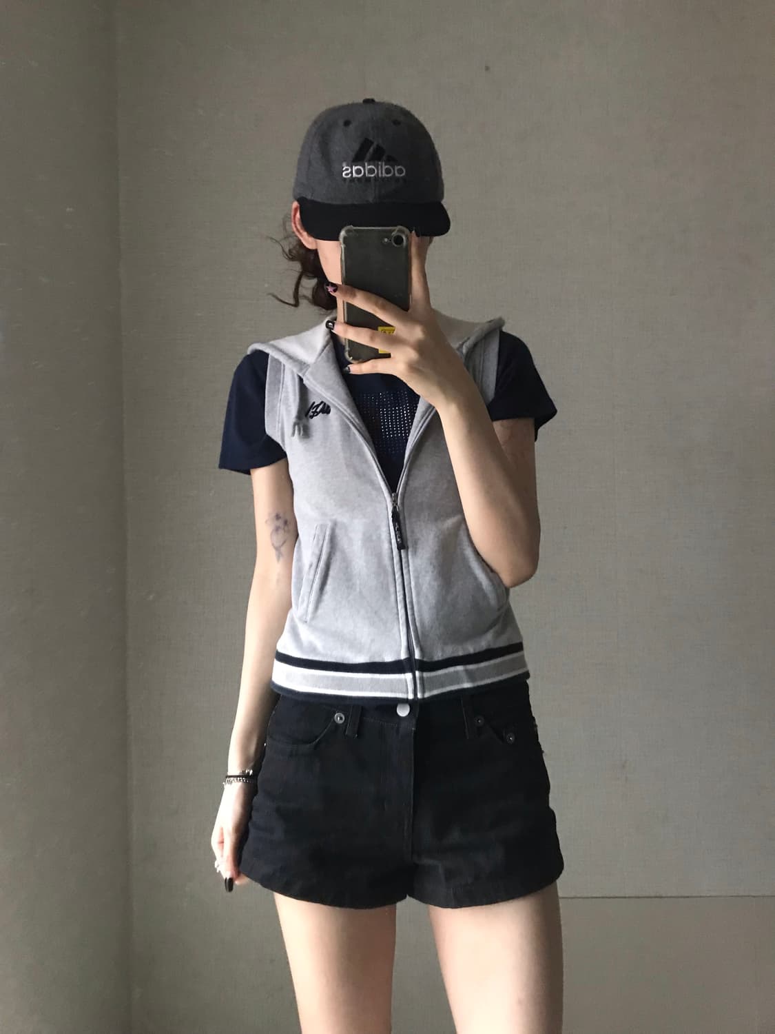 마자플라바 그레이 조끼 집업 상품이미지2