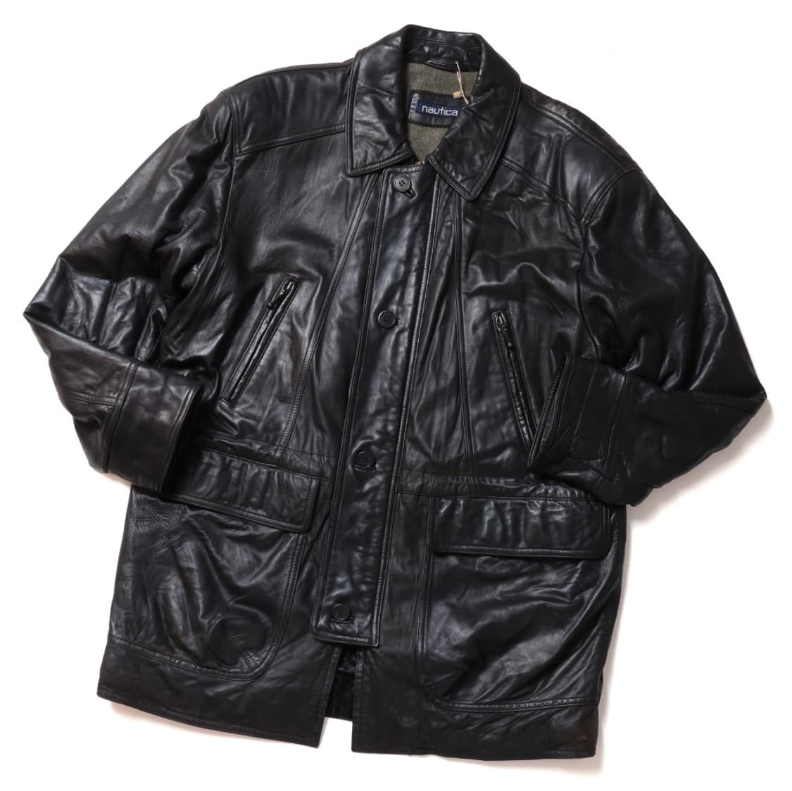 90's 노티카 nautica Lambskin Jacket   상품이미지4