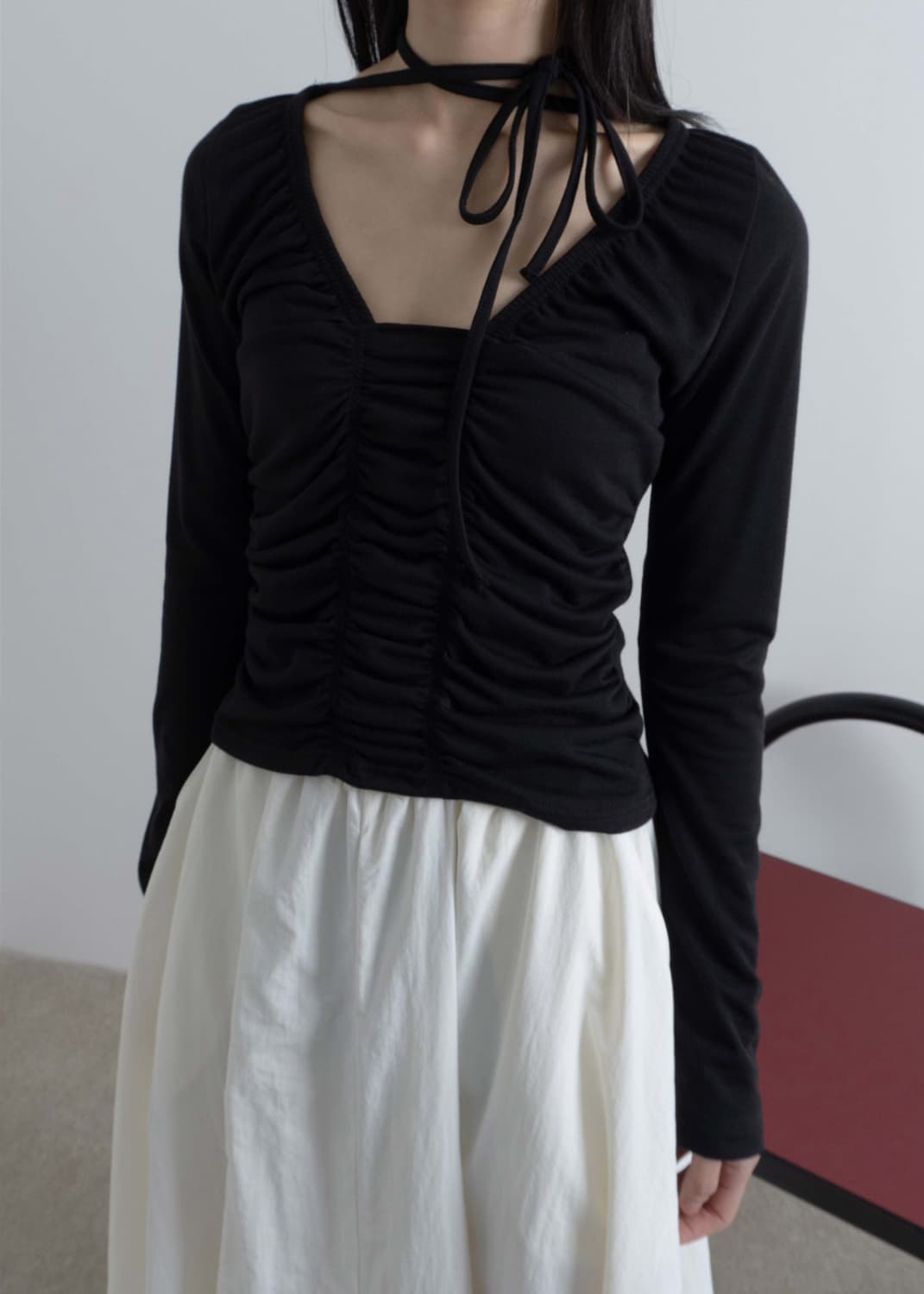 우화 shirring strap sleeve  상품이미지2
