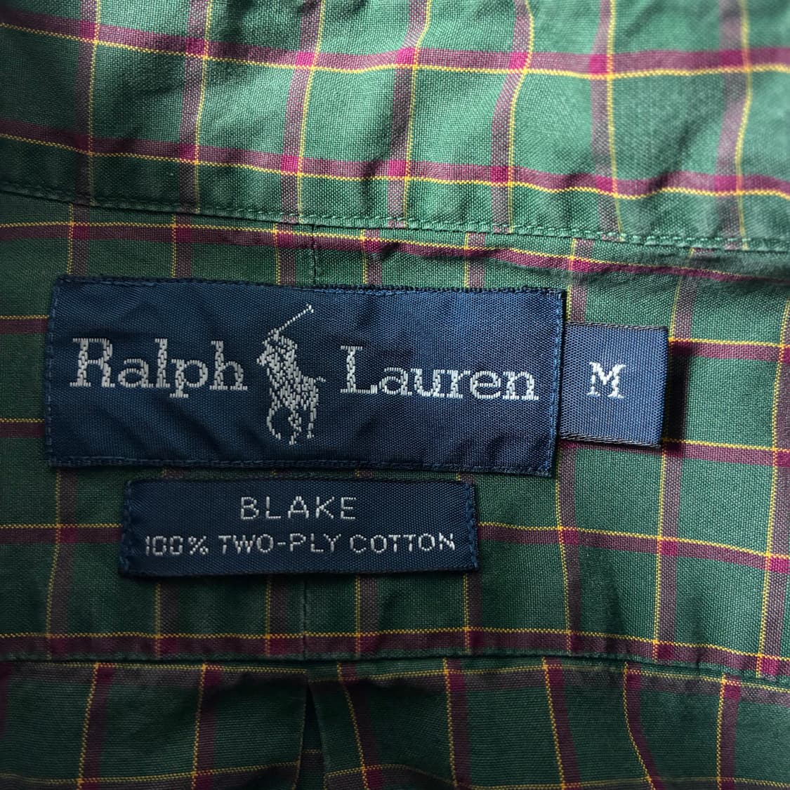 Polo  폴로 랄프로렌 자수 코튼 그린 체크 셔츠  상품이미지3