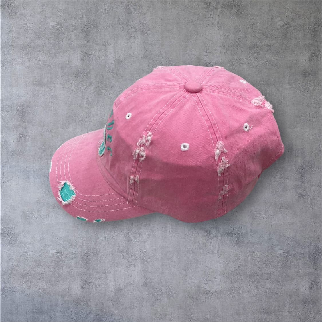 트래셔 y2k 로고 핑크 볼캡 상품이미지2