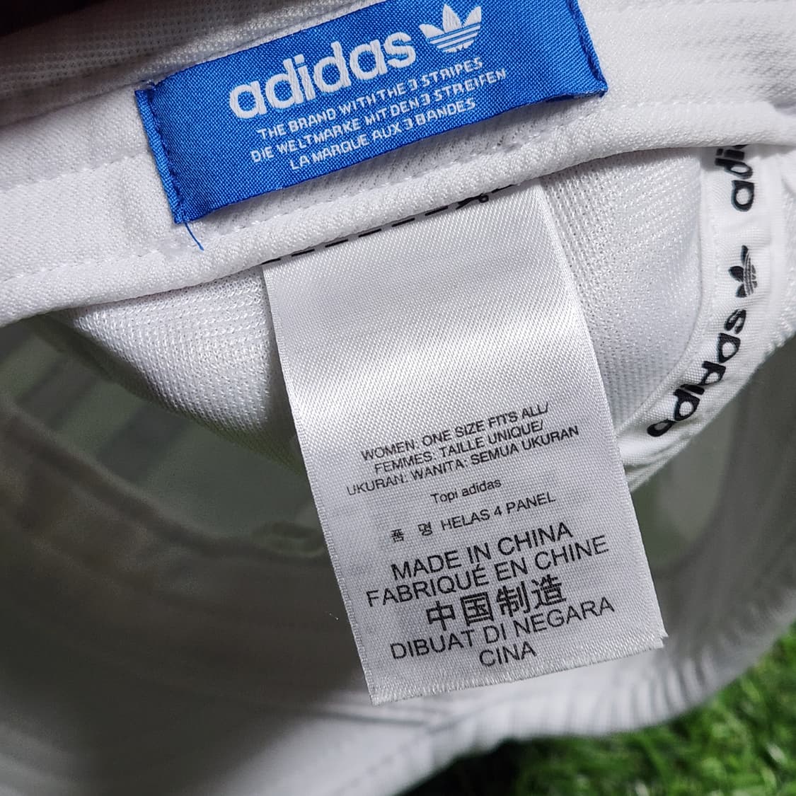 아디다스 헬라스 4패널 화이트×그린 스트라이프 캡 상품이미지6